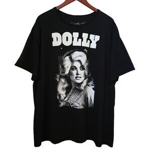 Dolly Parton Graphic T-Shirt Black 3XL Oversized Country Music Tee